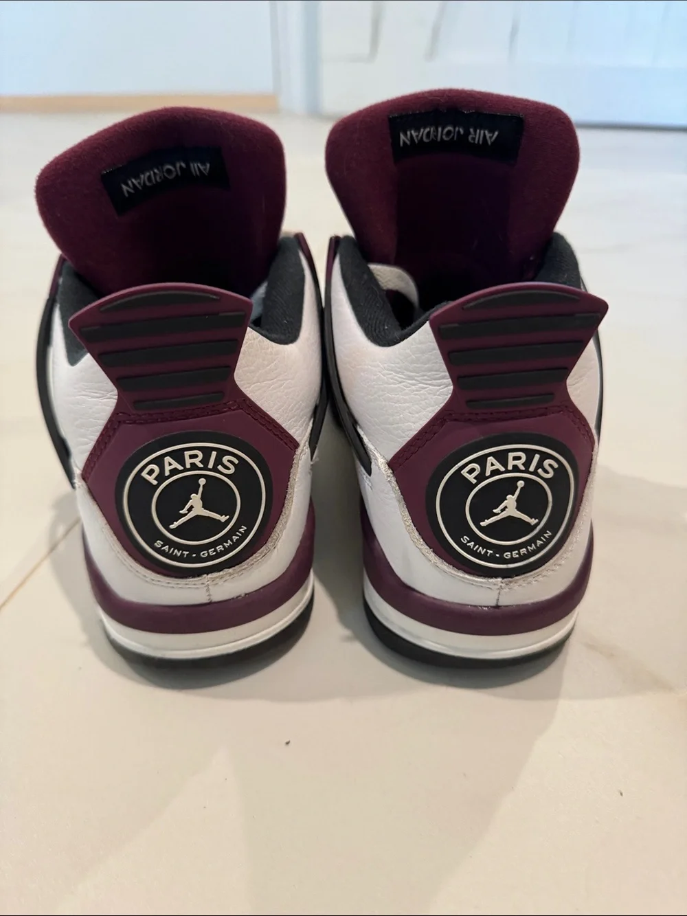 Jordan Men’s Sneakers - White & Maroon Accents